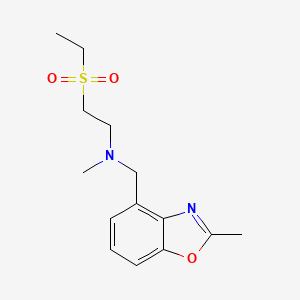 2-ethylsulfonyl-N-methyl-N-[(2-methyl-1,3-benzoxazol-4-yl)methyl]ethanamine