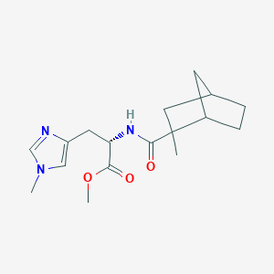 methyl (2S)-2-[(2-methylbicyclo[2.2.1]heptane-2-carbonyl)amino]-3-(1-methylimidazol-4-yl)propanoate