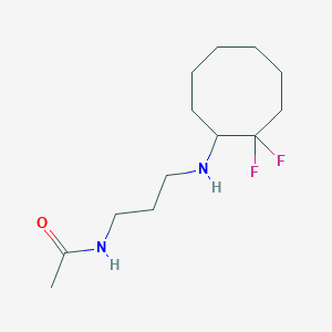 molecular formula C13H24F2N2O B7408691 N-[3-[(2,2-difluorocyclooctyl)amino]propyl]acetamide 