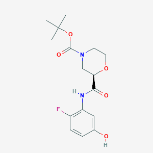 tert-butyl (2R)-2-[(2-fluoro-5-hydroxyphenyl)carbamoyl]morpholine-4-carboxylate