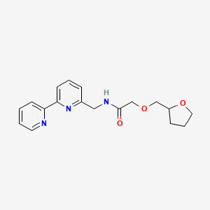 2-(oxolan-2-ylmethoxy)-N-[(6-pyridin-2-ylpyridin-2-yl)methyl]acetamide