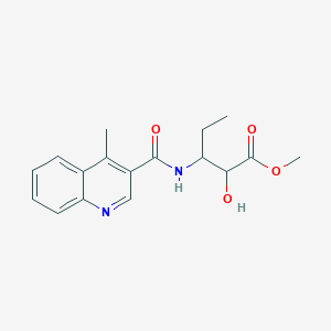 molecular formula C17H20N2O4 B7408764 Methyl 2-hydroxy-3-[(4-methylquinoline-3-carbonyl)amino]pentanoate 