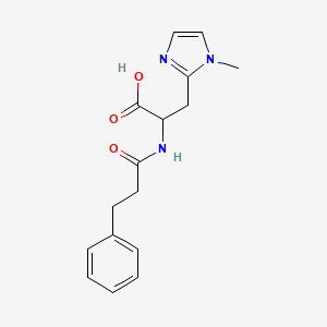 molecular formula C16H19N3O3 B7408784 3-(1-Methylimidazol-2-yl)-2-(3-phenylpropanoylamino)propanoic acid 