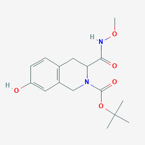 tert-butyl 7-hydroxy-3-(methoxycarbamoyl)-3,4-dihydro-1H-isoquinoline-2-carboxylate