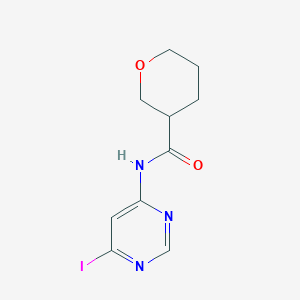 molecular formula C10H12IN3O2 B7408829 N-(6-iodopyrimidin-4-yl)oxane-3-carboxamide 