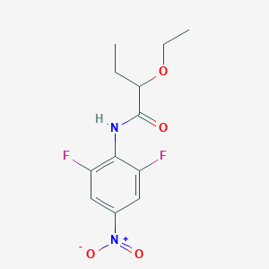 molecular formula C12H14F2N2O4 B7408842 N-(2,6-difluoro-4-nitrophenyl)-2-ethoxybutanamide 