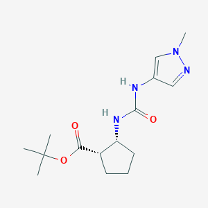 tert-butyl (1S,2R)-2-[(1-methylpyrazol-4-yl)carbamoylamino]cyclopentane-1-carboxylate