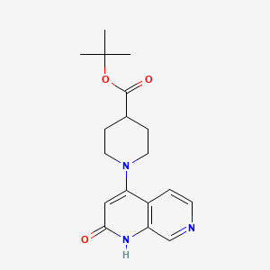 tert-butyl 1-(2-oxo-1H-1,7-naphthyridin-4-yl)piperidine-4-carboxylate