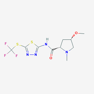 (2S,4S)-4-methoxy-1-methyl-N-[5-(trifluoromethylsulfanyl)-1,3,4-thiadiazol-2-yl]pyrrolidine-2-carboxamide