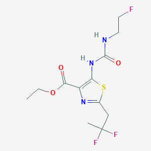 Ethyl 2-(2,2-difluoropropyl)-5-(2-fluoroethylcarbamoylamino)-1,3-thiazole-4-carboxylate