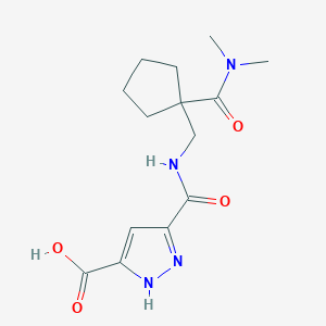 3-[[1-(dimethylcarbamoyl)cyclopentyl]methylcarbamoyl]-1H-pyrazole-5-carboxylic acid