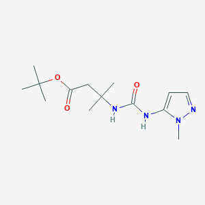 Tert-butyl 3-methyl-3-[(2-methylpyrazol-3-yl)carbamoylamino]butanoate