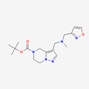 tert-butyl 3-[[methyl(1,2-oxazol-3-ylmethyl)amino]methyl]-6,7-dihydro-4H-pyrazolo[1,5-a]pyrazine-5-carboxylate