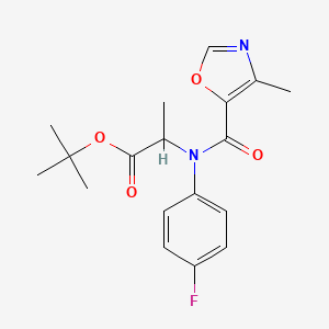 tert-butyl 2-(4-fluoro-N-(4-methyl-1,3-oxazole-5-carbonyl)anilino)propanoate