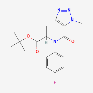 molecular formula C17H21FN4O3 B7408992 tert-butyl 2-(4-fluoro-N-(3-methyltriazole-4-carbonyl)anilino)propanoate 