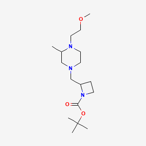 molecular formula C17H33N3O3 B7409006 Tert-butyl 2-[[4-(2-methoxyethyl)-3-methylpiperazin-1-yl]methyl]azetidine-1-carboxylate 