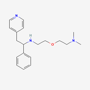 molecular formula C19H27N3O B7409037 N-[2-[2-(dimethylamino)ethoxy]ethyl]-1-phenyl-2-pyridin-4-ylethanamine 