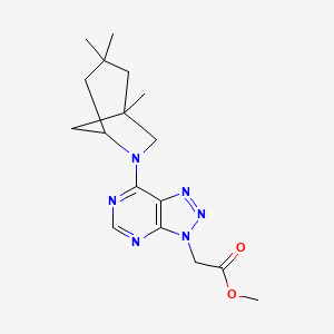 Methyl 2-[7-(1,3,3-trimethyl-6-azabicyclo[3.2.1]octan-6-yl)triazolo[4,5-d]pyrimidin-3-yl]acetate