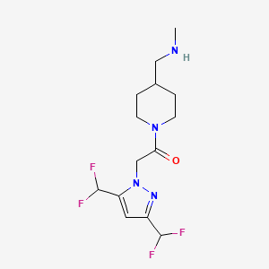 2-[3,5-Bis(difluoromethyl)pyrazol-1-yl]-1-[4-(methylaminomethyl)piperidin-1-yl]ethanone