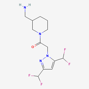 1-[3-(Aminomethyl)piperidin-1-yl]-2-[3,5-bis(difluoromethyl)pyrazol-1-yl]ethanone