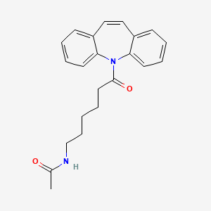 molecular formula C22H24N2O2 B7409144 N-(6-benzo[b][1]benzazepin-11-yl-6-oxohexyl)acetamide 