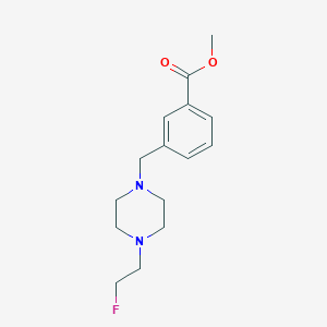 molecular formula C15H21FN2O2 B7409151 Methyl 3-[[4-(2-fluoroethyl)piperazin-1-yl]methyl]benzoate 