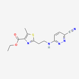 Ethyl 2-[2-[(6-cyanopyridazin-3-yl)amino]ethyl]-5-methyl-1,3-thiazole-4-carboxylate