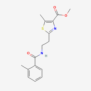 Methyl 5-methyl-2-[2-[(2-methylbenzoyl)amino]ethyl]-1,3-thiazole-4-carboxylate