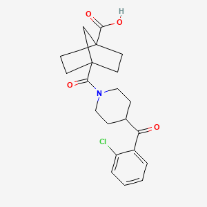 4-[4-(2-Chlorobenzoyl)piperidine-1-carbonyl]bicyclo[2.2.1]heptane-1-carboxylic acid