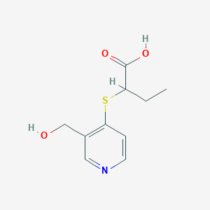 molecular formula C10H13NO3S B7409233 2-[3-(Hydroxymethyl)pyridin-4-yl]sulfanylbutanoic acid 