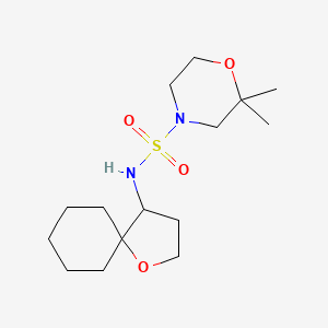 2,2-dimethyl-N-(1-oxaspiro[4.5]decan-4-yl)morpholine-4-sulfonamide