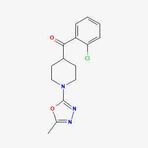 (2-Chlorophenyl)-[1-(5-methyl-1,3,4-oxadiazol-2-yl)piperidin-4-yl]methanone