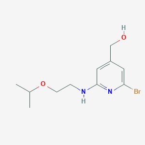 [2-Bromo-6-(2-propan-2-yloxyethylamino)pyridin-4-yl]methanol