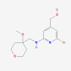 [2-Bromo-6-[(4-methoxyoxan-4-yl)methylamino]pyridin-4-yl]methanol