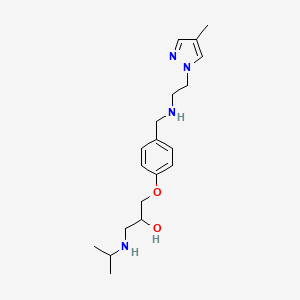 1-[4-[[2-(4-Methylpyrazol-1-yl)ethylamino]methyl]phenoxy]-3-(propan-2-ylamino)propan-2-ol