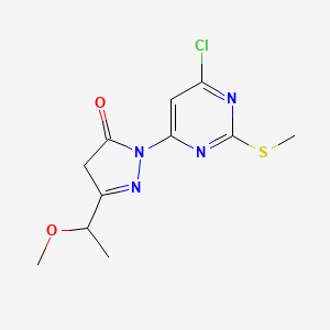 2-(6-chloro-2-methylsulfanylpyrimidin-4-yl)-5-(1-methoxyethyl)-4H-pyrazol-3-one