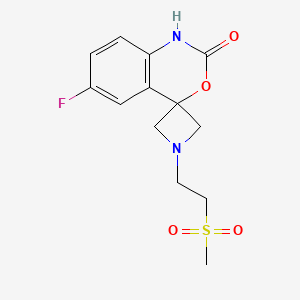 6-fluoro-1'-(2-methylsulfonylethyl)spiro[1H-3,1-benzoxazine-4,3'-azetidine]-2-one