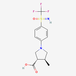 (3S,4S)-4-methyl-1-[4-(trifluoromethylsulfonimidoyl)phenyl]pyrrolidine-3-carboxylic acid