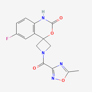 6-fluoro-1'-(5-methyl-1,2,4-oxadiazole-3-carbonyl)spiro[1H-3,1-benzoxazine-4,3'-azetidine]-2-one