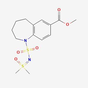 molecular formula C14H20N2O5S2 B7409396 Methyl 1-[[dimethyl(oxo)-lambda6-sulfanylidene]amino]sulfonyl-2,3,4,5-tetrahydro-1-benzazepine-7-carboxylate 