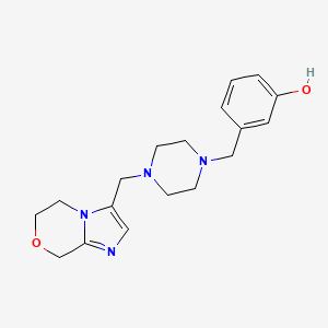 3-[[4-(6,8-dihydro-5H-imidazo[2,1-c][1,4]oxazin-3-ylmethyl)piperazin-1-yl]methyl]phenol