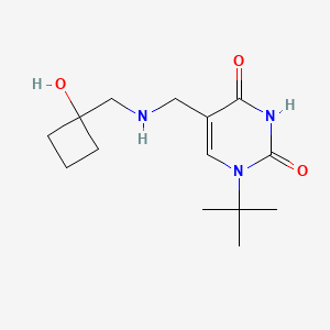 molecular formula C14H23N3O3 B7409418 1-Tert-butyl-5-[[(1-hydroxycyclobutyl)methylamino]methyl]pyrimidine-2,4-dione 