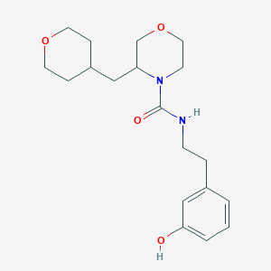 N-[2-(3-hydroxyphenyl)ethyl]-3-(oxan-4-ylmethyl)morpholine-4-carboxamide