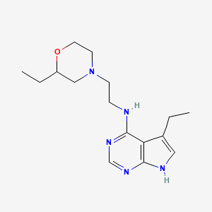 5-ethyl-N-[2-(2-ethylmorpholin-4-yl)ethyl]-7H-pyrrolo[2,3-d]pyrimidin-4-amine