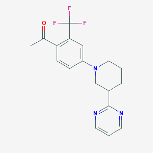 1-[4-(3-Pyrimidin-2-ylpiperidin-1-yl)-2-(trifluoromethyl)phenyl]ethanone