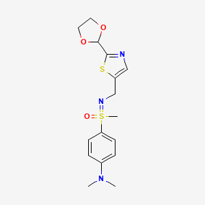 4-[N-[[2-(1,3-dioxolan-2-yl)-1,3-thiazol-5-yl]methyl]-S-methylsulfonimidoyl]-N,N-dimethylaniline