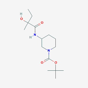 molecular formula C15H28N2O4 B7409473 Tert-butyl 3-[(2-hydroxy-2-methylbutanoyl)amino]piperidine-1-carboxylate 