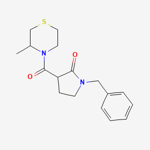 1-Benzyl-3-(3-methylthiomorpholine-4-carbonyl)pyrrolidin-2-one