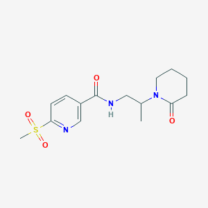 6-methanesulfonyl-N-[2-(2-oxopiperidin-1-yl)propyl]pyridine-3-carboxamide