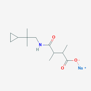 molecular formula C13H22NNaO3 B7409499 Sodium;4-[(2-cyclopropyl-2-methylpropyl)amino]-2,3-dimethyl-4-oxobutanoate 